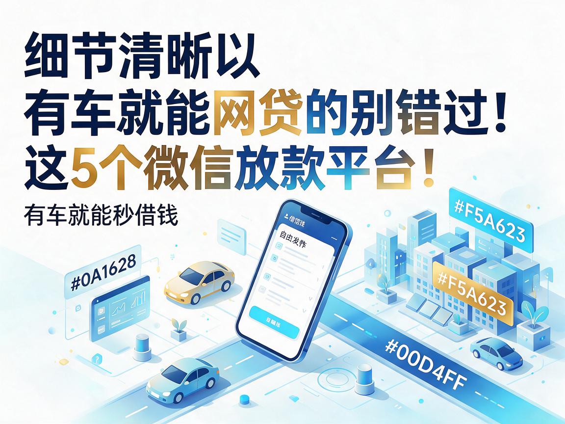 有车就能网贷的app别错过！这5个微信放款平台，有车就能秒借钱