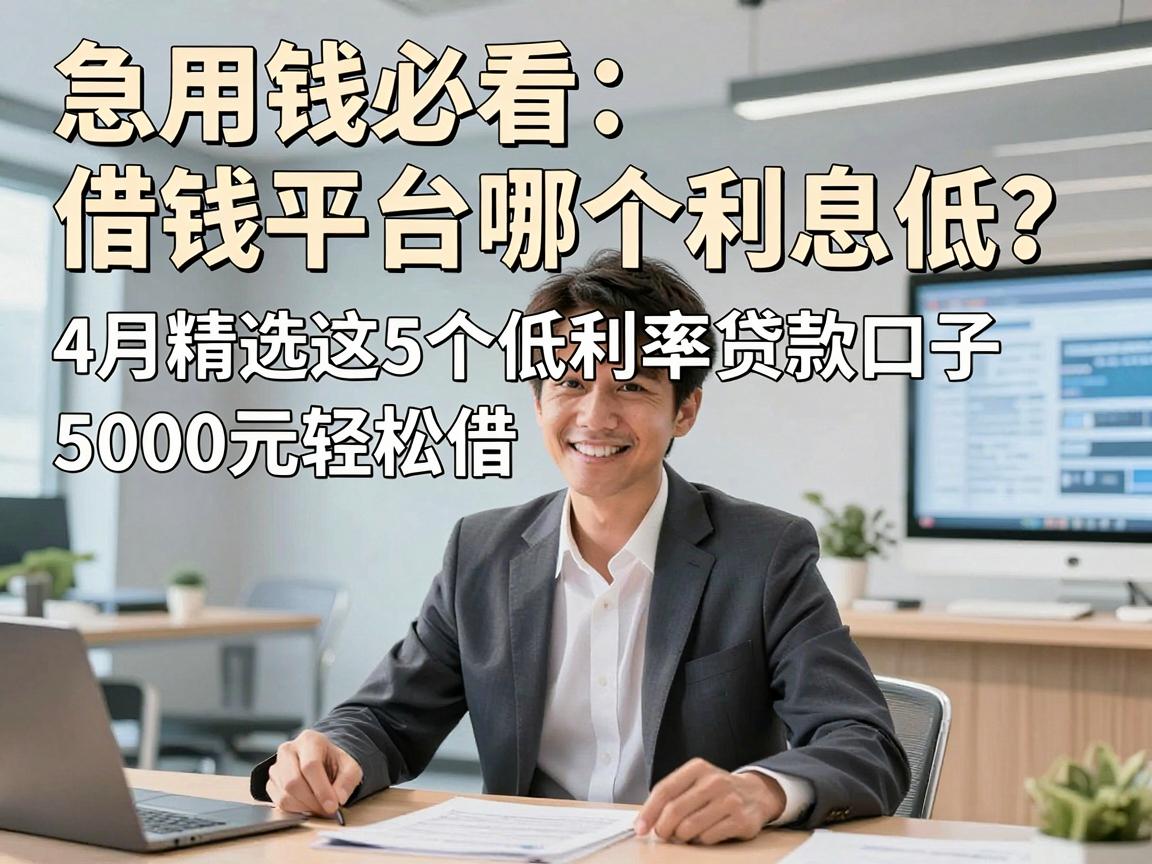 急用钱必看：借钱平台哪个利息低？4月精选这5个低利率贷款口子，5000元轻松借！
