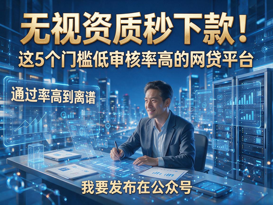 无视资质秒下款！这5个门槛低审核率高的网贷平台，通过率高到离谱