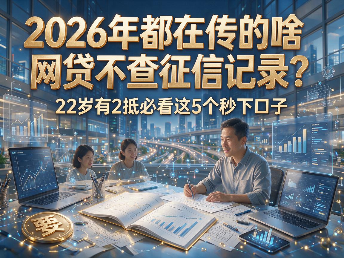 2026年都在传的啥网贷不查征信记录？22岁有2抵必看这5个秒下口子！
