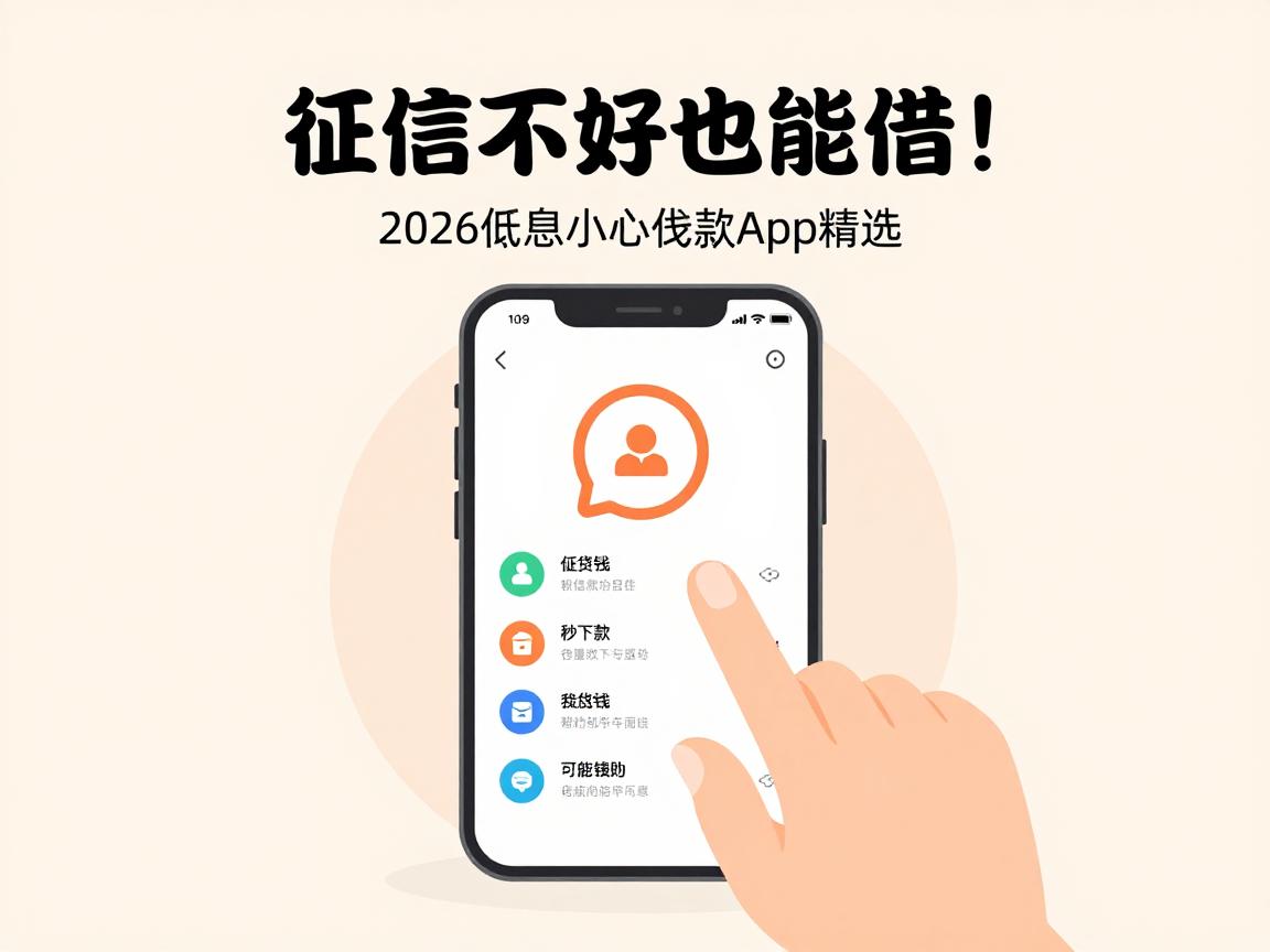 征信不好也能借!2026低息小额贷款app精选,苹果用户速记这5个秒下款口子
