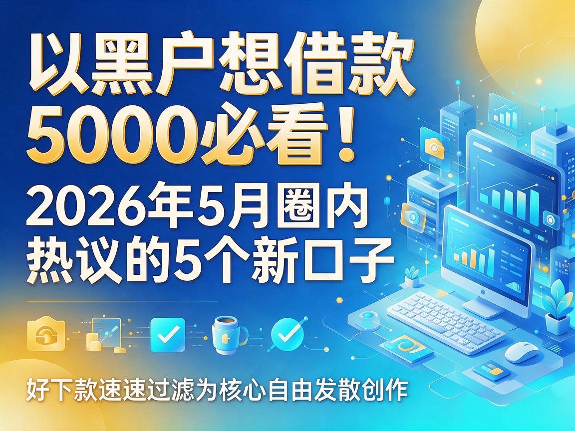 黑户想借款5000必看！2026年5月圈内热议的5个新口子，好下款速速过滤