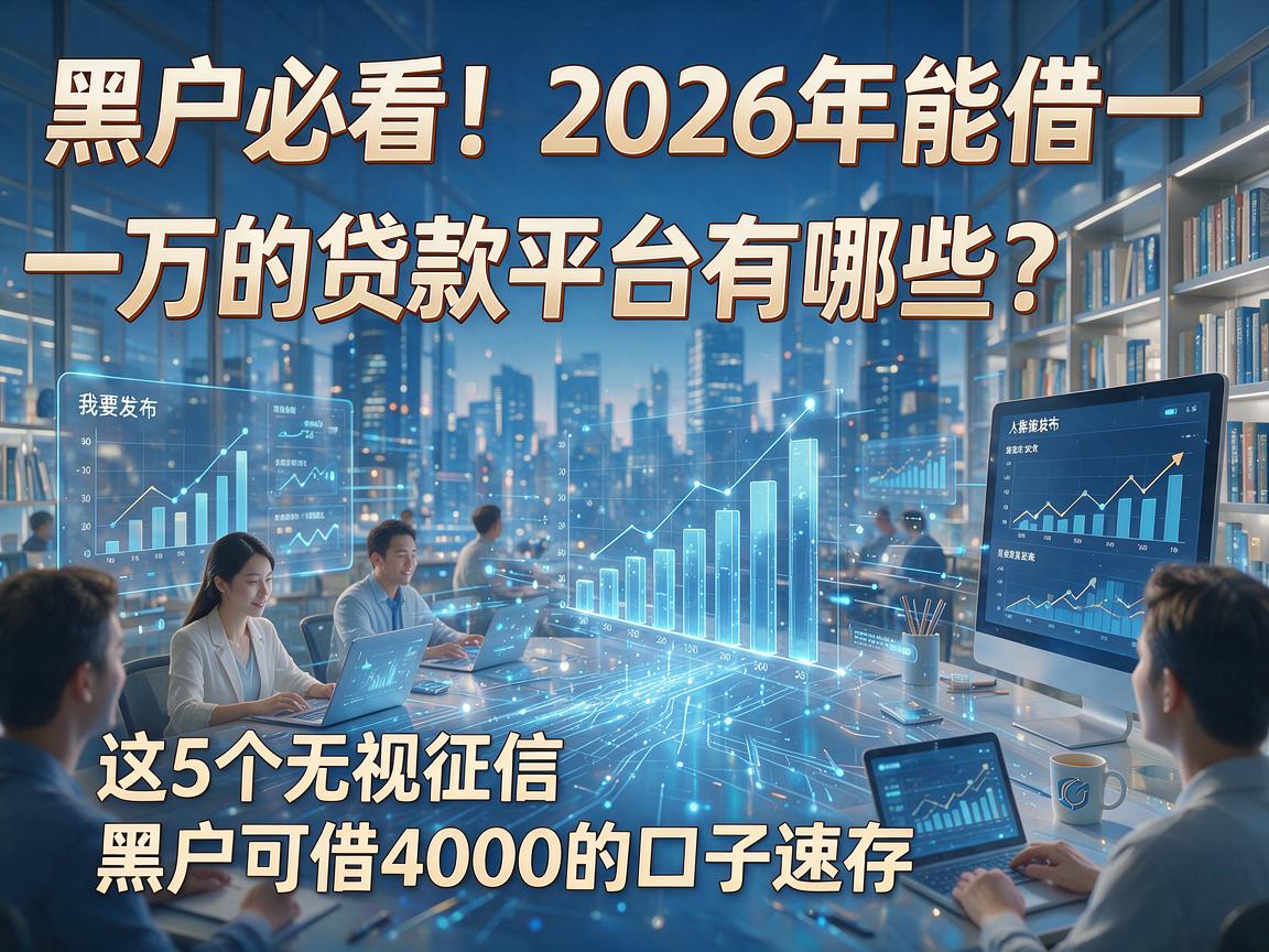 黑户必看！2026年能借一万的贷款平台有哪些？这5个无视征信、黑户可借4000的口子速存！