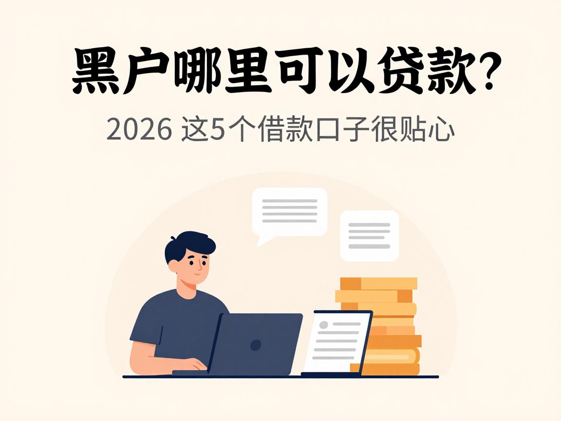 黑户哪里可以贷款？2026这5个借款口子很贴心，黑户下款6000有希望