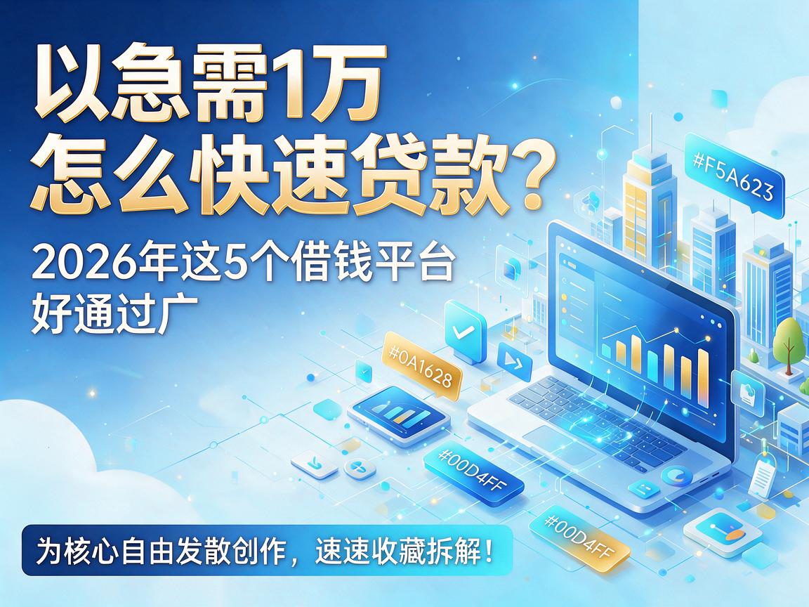 急需1万怎么快速贷款？2026年这5个借钱平台好通过、选择广，速速收藏拆解！