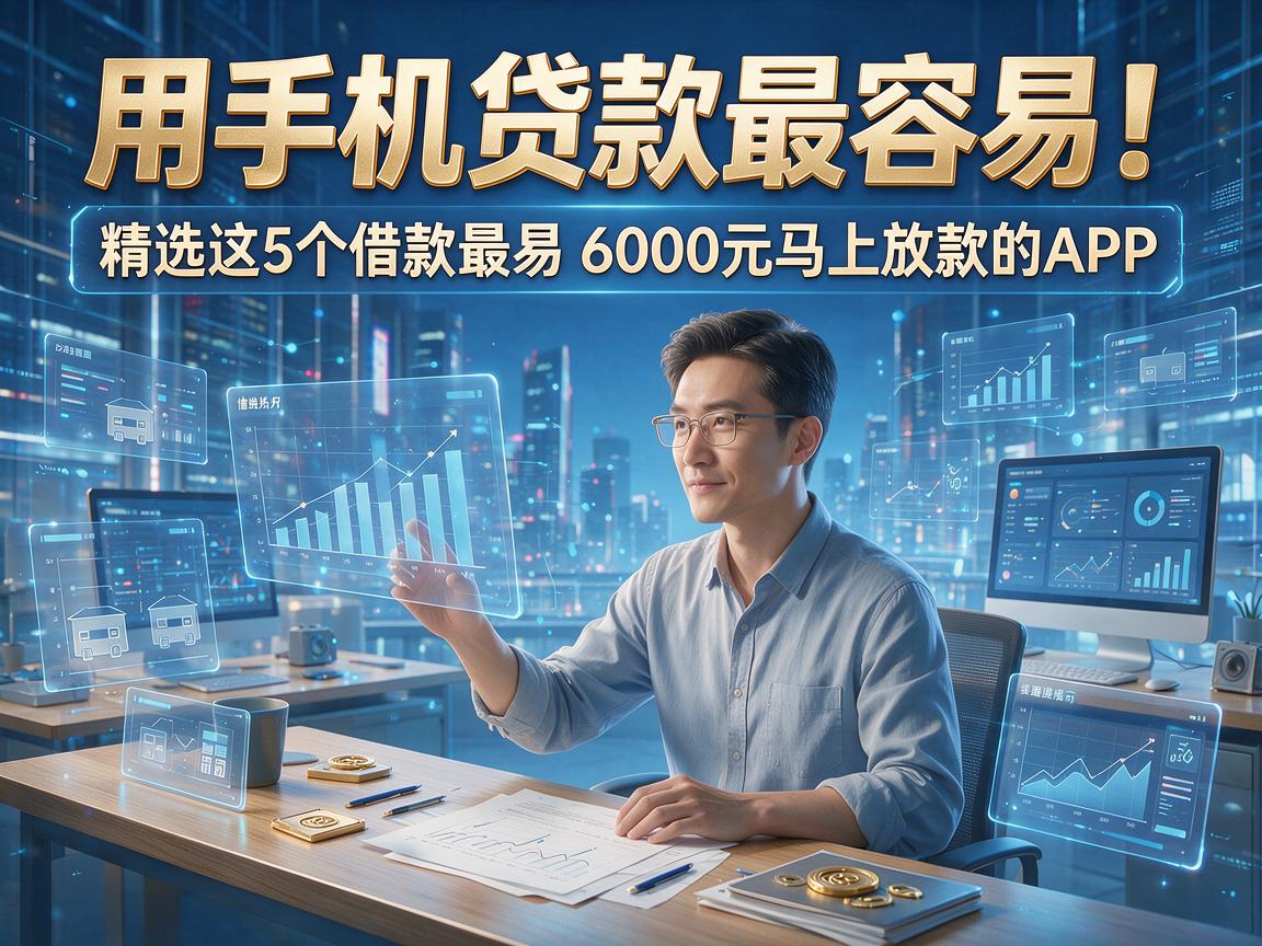 用手机贷款最容易！精选这5个借款最易6000元马上放款的APP