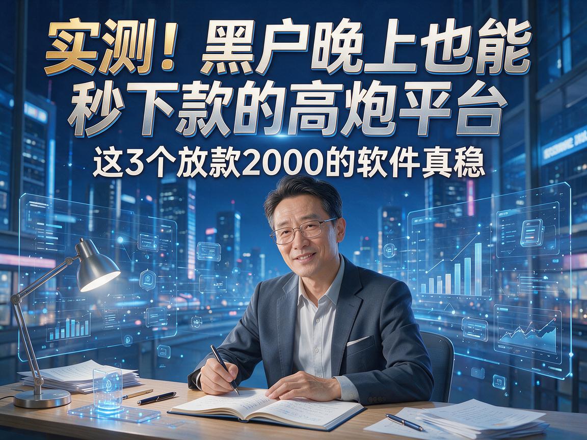 实测！黑户晚上也能秒下款的高炮平台，这3个放款2000的软件真稳