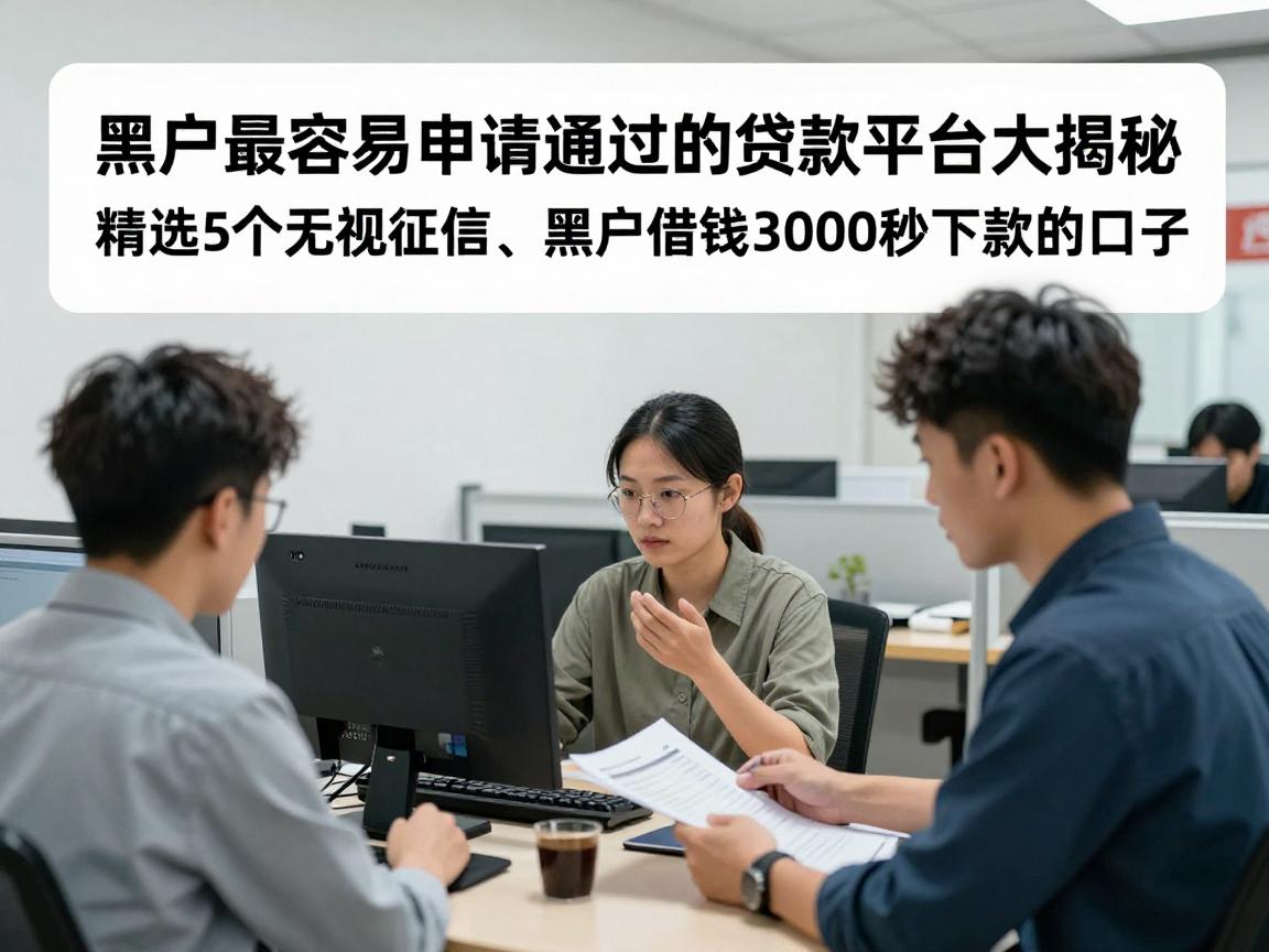 黑户最容易申请通过的贷款平台大揭秘！精选5个无视征信、黑户借钱3000秒下款的口子