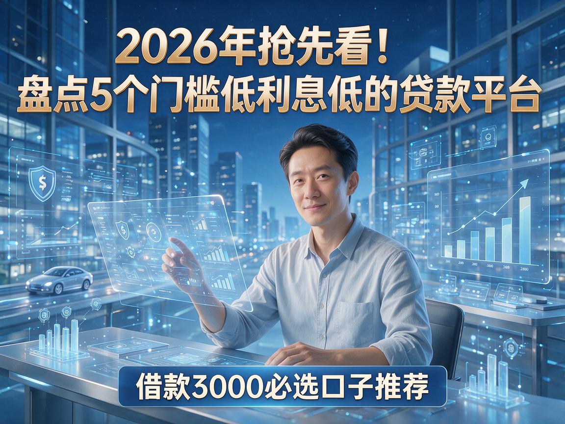 2026年抢先看！盘点5个门槛低利息低的贷款平台，借款3000必选口子推荐