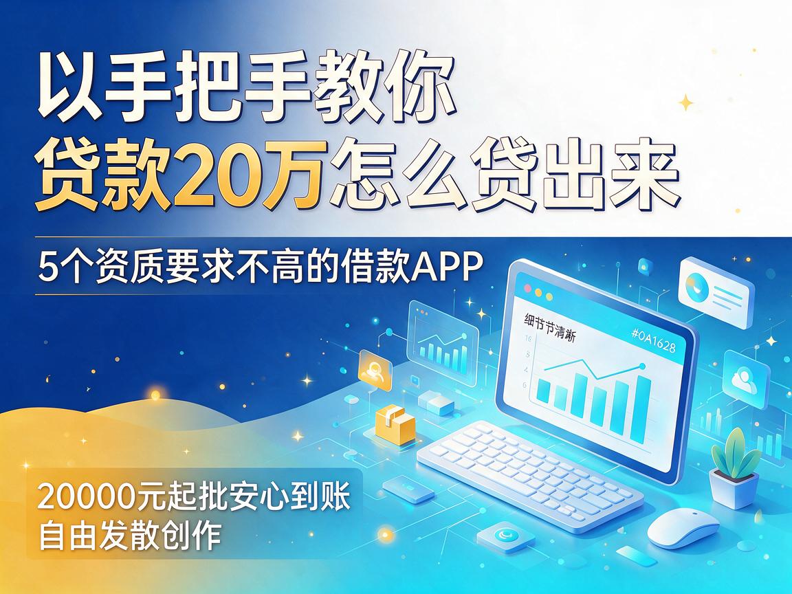 手把手教你贷款20万怎么贷出来：5个资质要求不高的借款APP，20000元起批安心到账