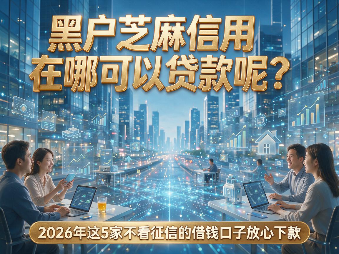 黑户芝麻信用在哪可以贷款呢？2026年这5家不看征信的借钱口子放心下款