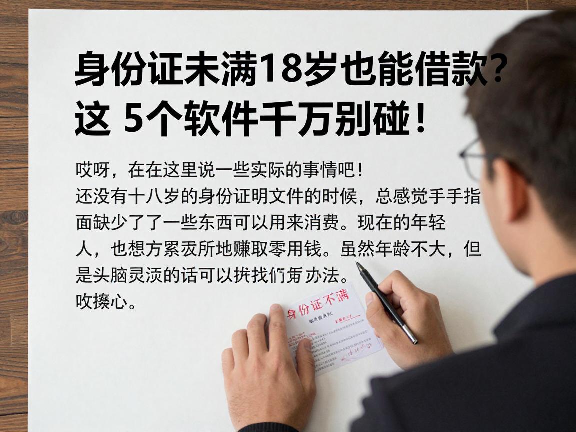 身份证未满18岁也能借款?这5个软件千万别碰!