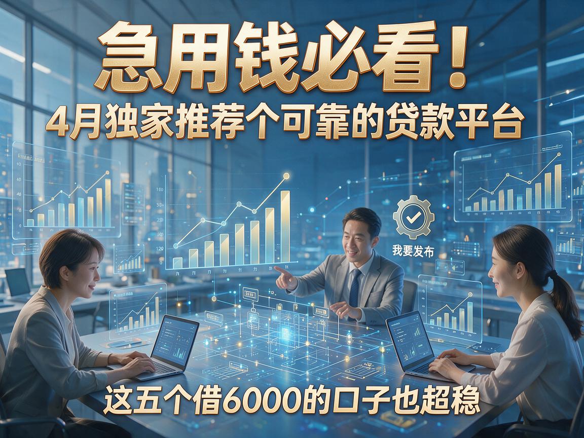 急用钱必看！4月独家推荐个可靠的贷款平台，这五个借6000的口子也超稳！