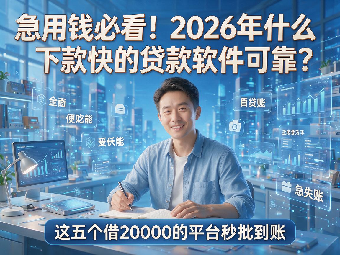 急用钱必看！2026年什么下款快的贷款软件可靠？这五个借20000的平台秒批到账