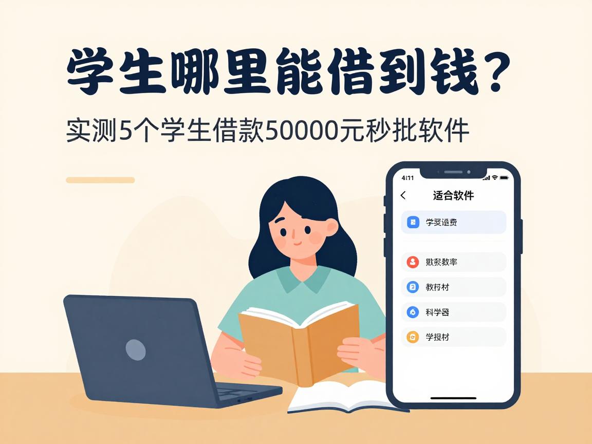 学生哪里能借到钱？2026年必存！实测5个学生借款5000元秒批软件