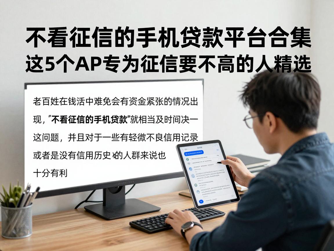 不看征信的手机贷款平台合集，这5个APP专为征信要求不高的人精选