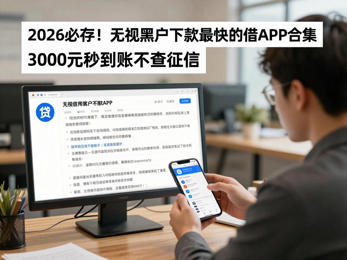 2026必存！无视黑户下款最快的借款APP合集，3000元秒到账不查征信