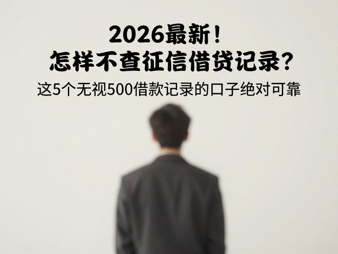 2026最新！怎样不查征信借钱记录？这5个无视500借款记录的口子绝对可靠