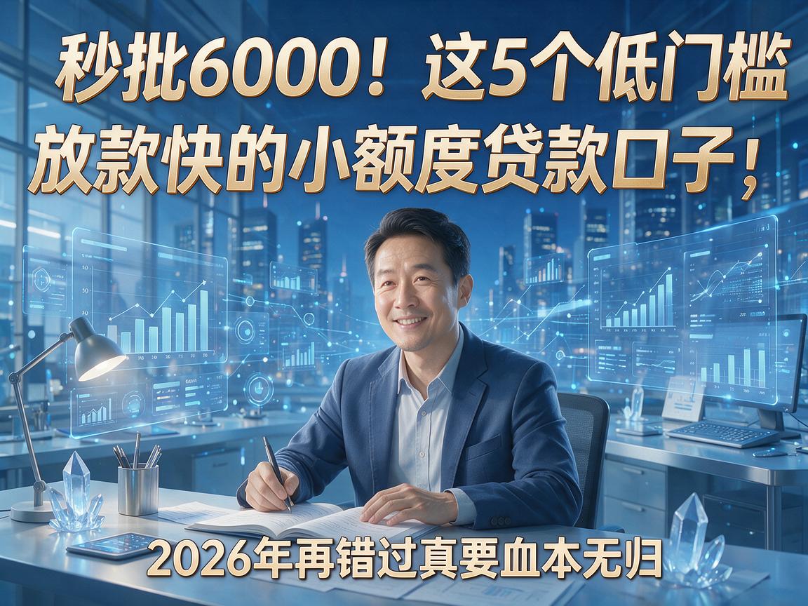 秒批6000！这5个低门槛放款快的小额度贷款口子，2026年再错过真要血本无归！