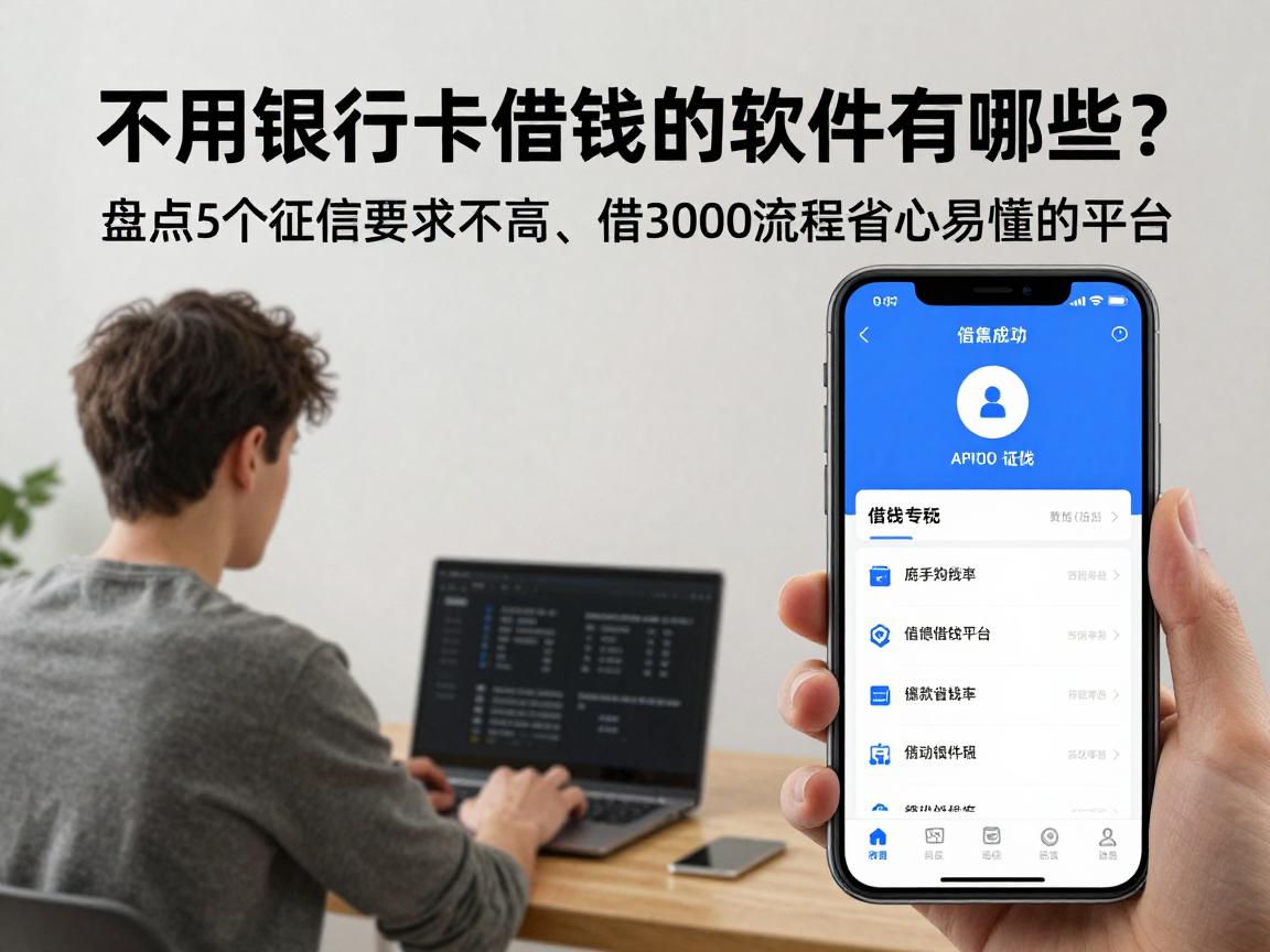 不用银行卡借钱的软件有哪些？盘点5个征信要求不高、借3000流程省心易懂的平台