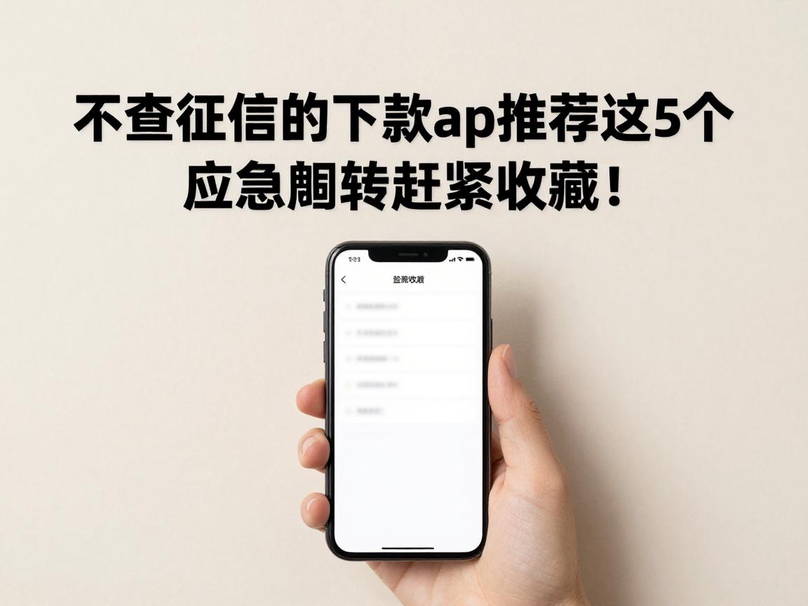 不查征信的下款app推荐这5个，应急周转赶紧收藏！