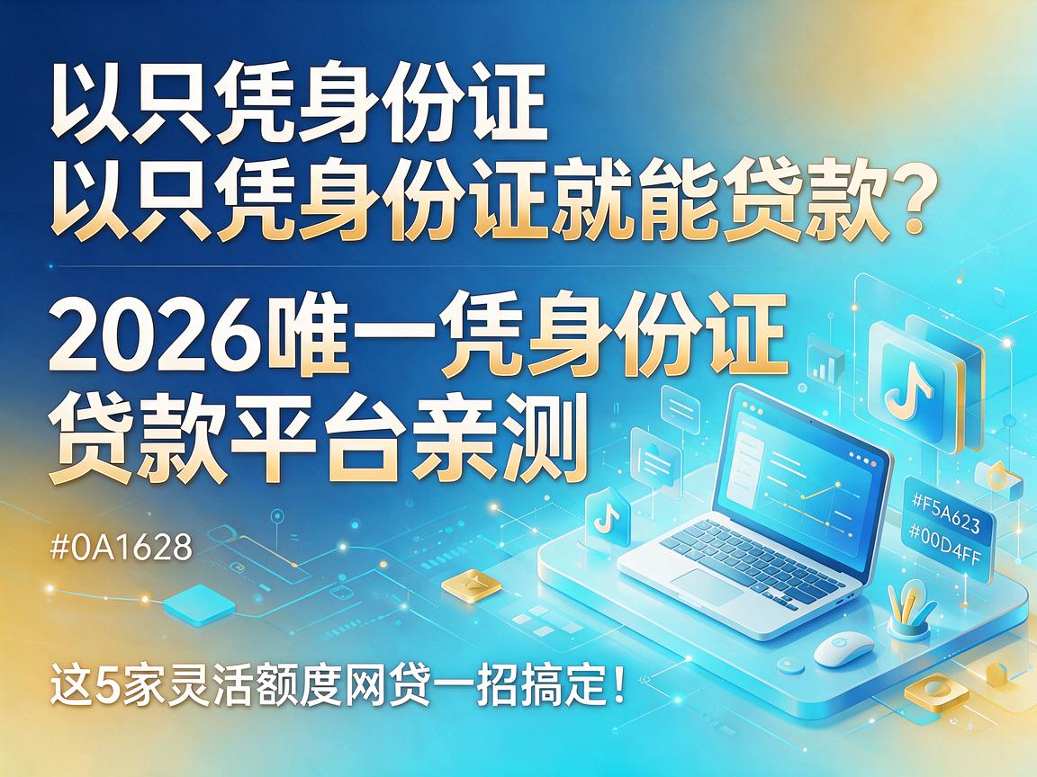 只凭身份证就能贷款?2026唯一凭身份证贷款平台亲测,这5家灵活额度网贷一招搞定!