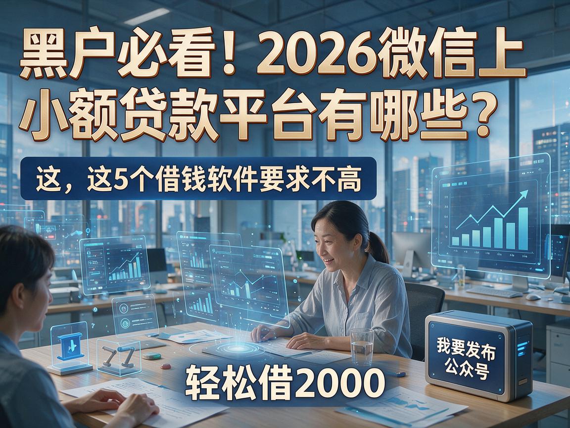 黑户必看！2026微信上小额贷款平台有哪些？这5个借钱软件要求不高，轻松借2000