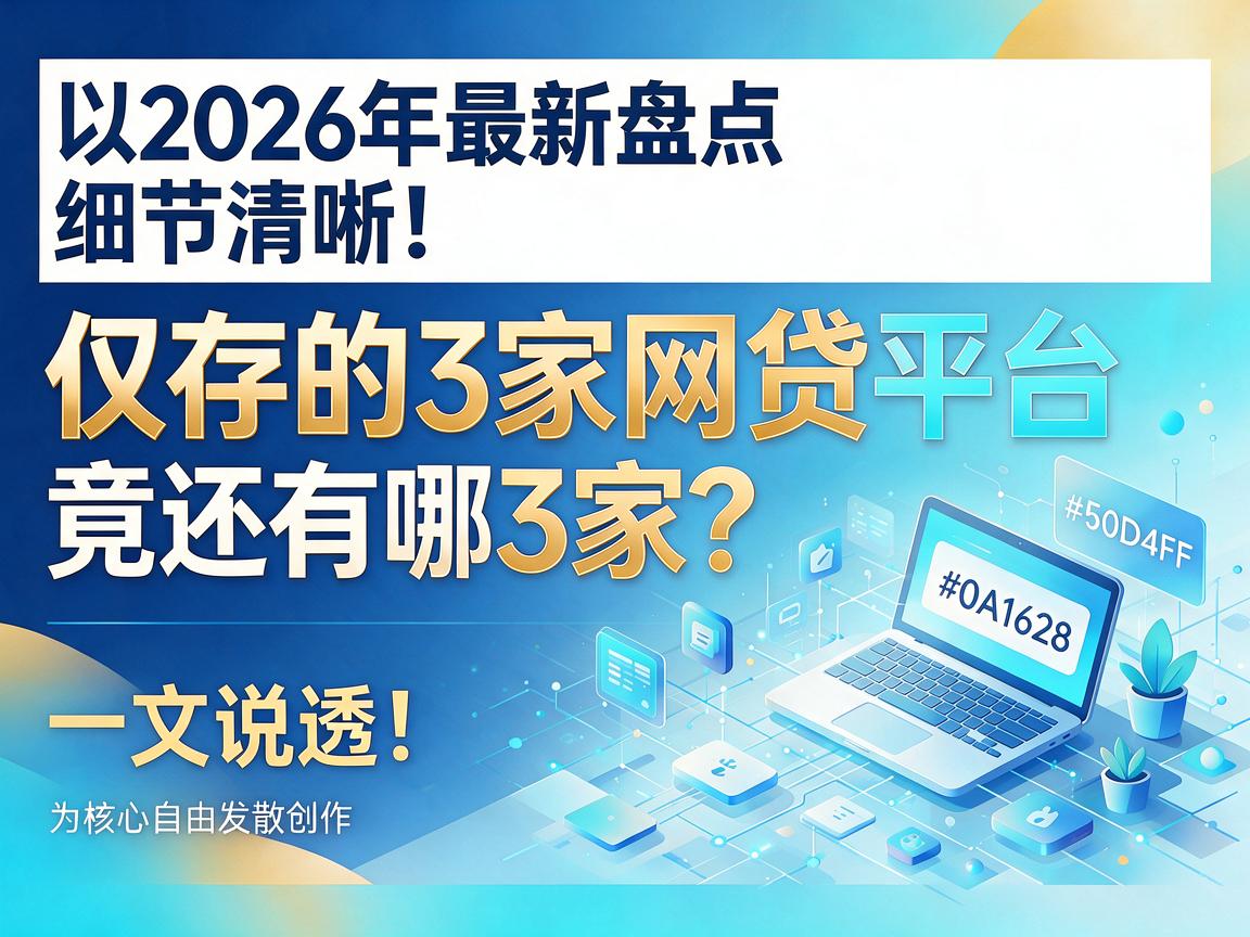 2026年最新盘点：仅存的3家网贷平台究竟还有哪3家？一文说透！
