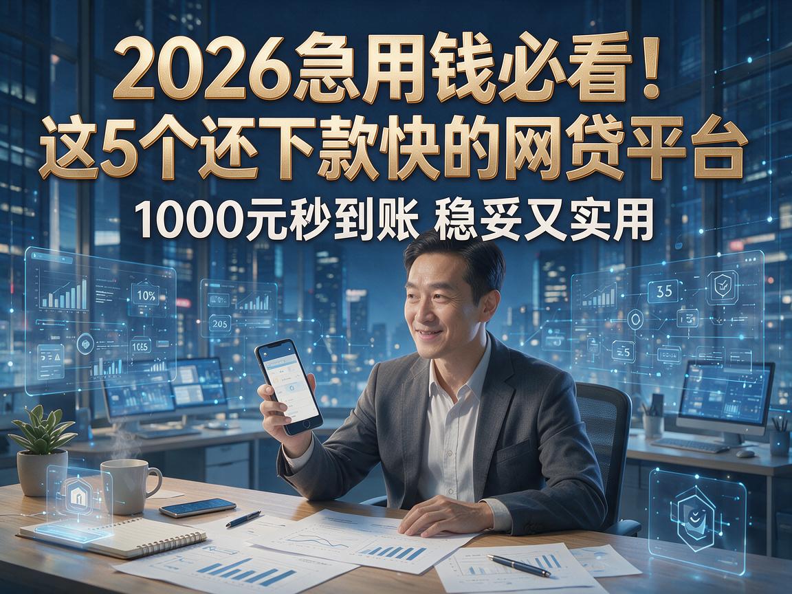 2026急用钱必看!这5个还下款快的网贷平台,1000元秒到账稳妥又实用
