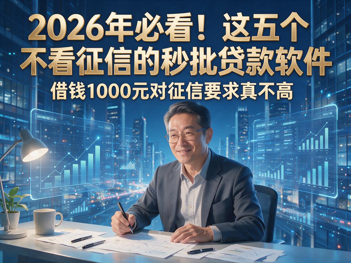 2026年必看！这五个不看征信的秒批贷款软件，借钱1000元对征信要求真不高