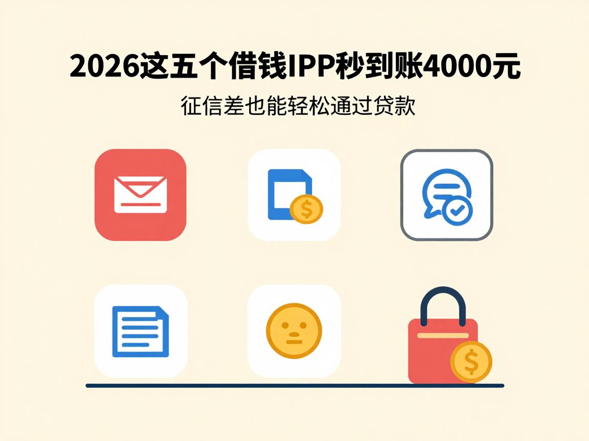 高负债必看！2026这五个借钱APP秒到账4000元，征信差也能轻松通过贷款