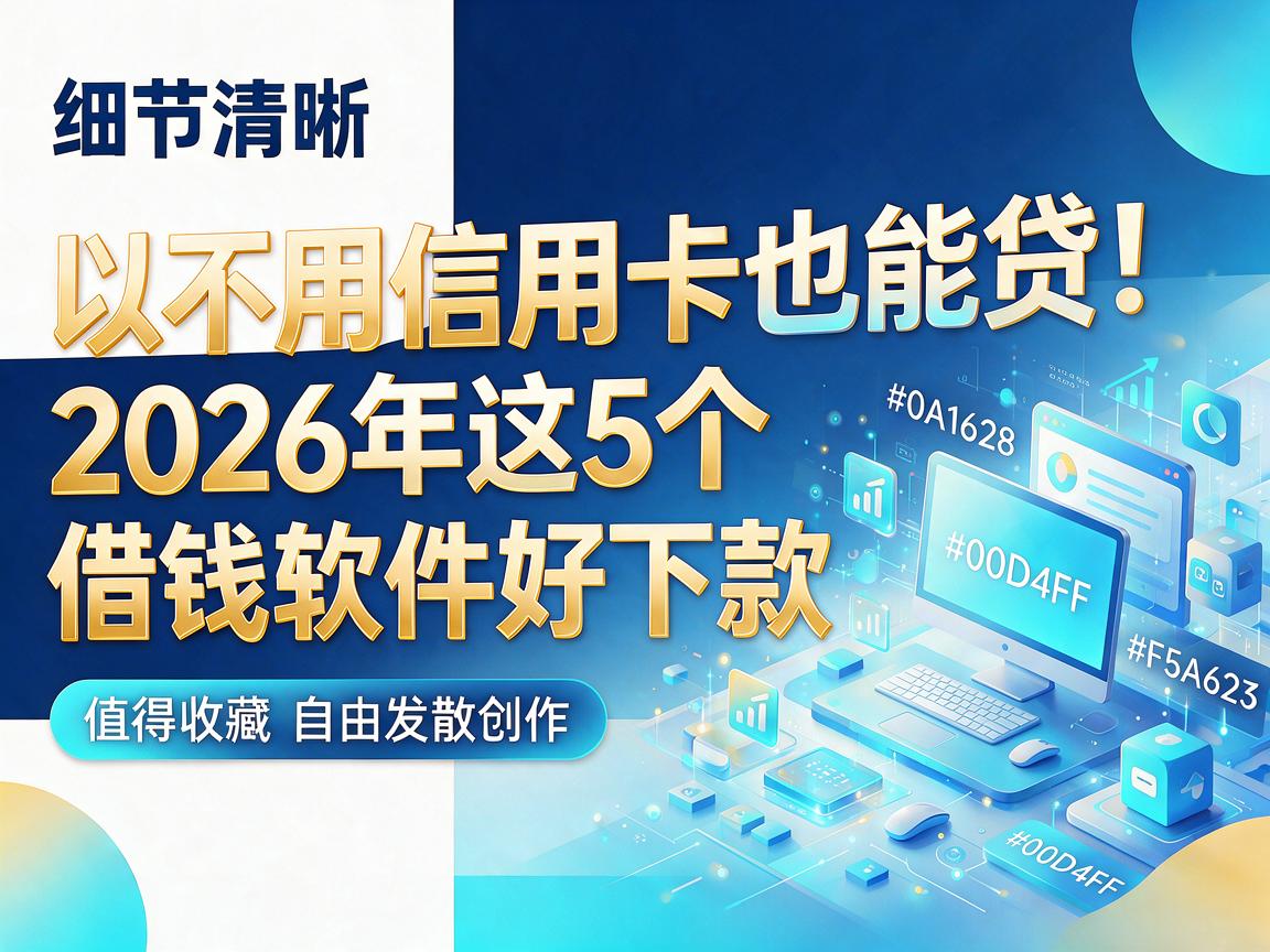 不用信用卡也能贷！2026年这5个借钱软件好下款，值得收藏