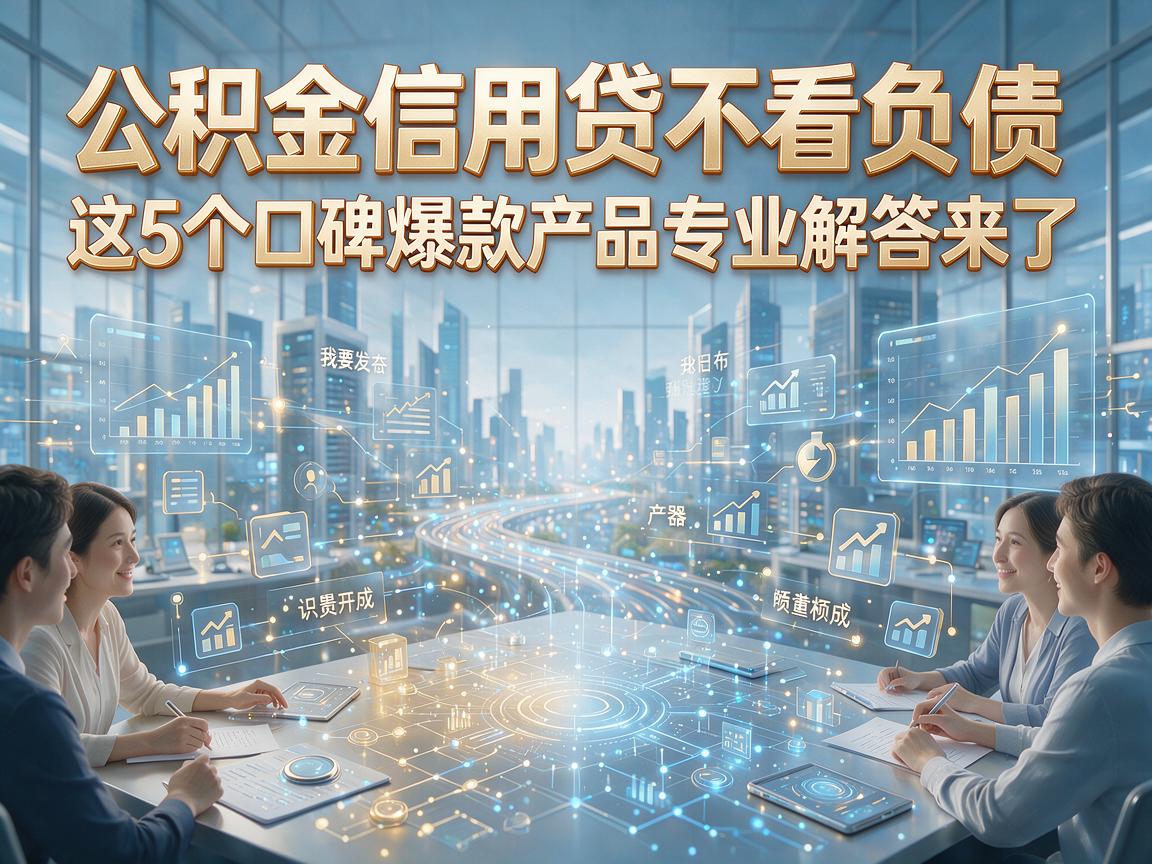 公积金信用贷不看负债，这5个口碑爆款产品专业解答来了