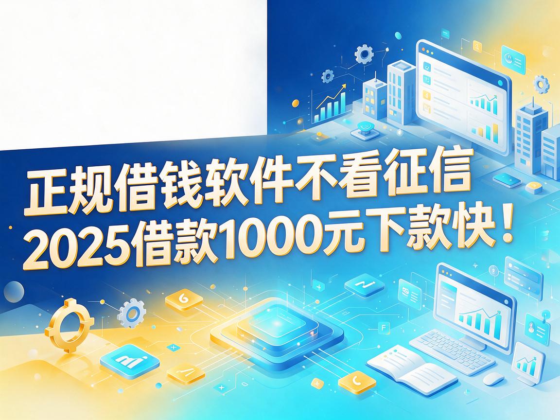 这5个正规借钱软件不看征信,2025借款1000元下款快!