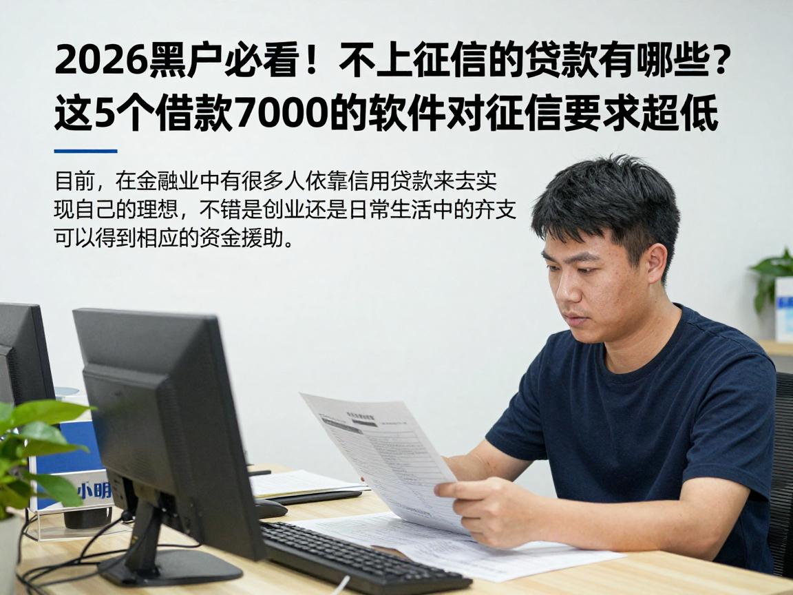 2026黑户必看！不上征信的贷款有哪些？这5个借款7000的软件对征信要求超低
