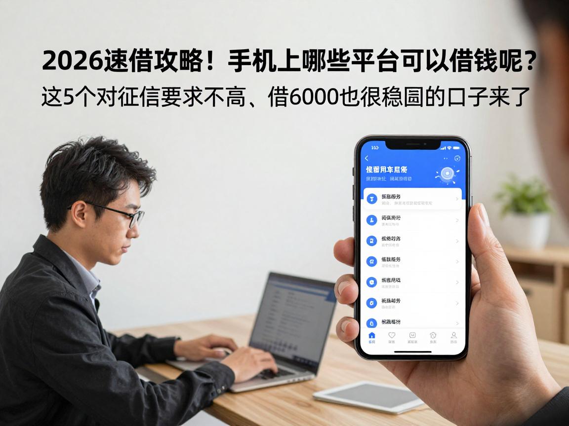 2026速借攻略！手机上哪些平台可以借钱呢？这5个对征信要求不高、借6000也很稳妥的口子来了