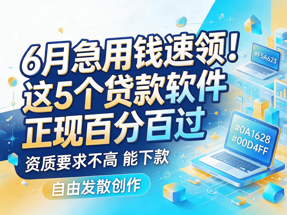 6月急用钱速领!这5个贷款软件正规百分百过,资质要求不高能下款