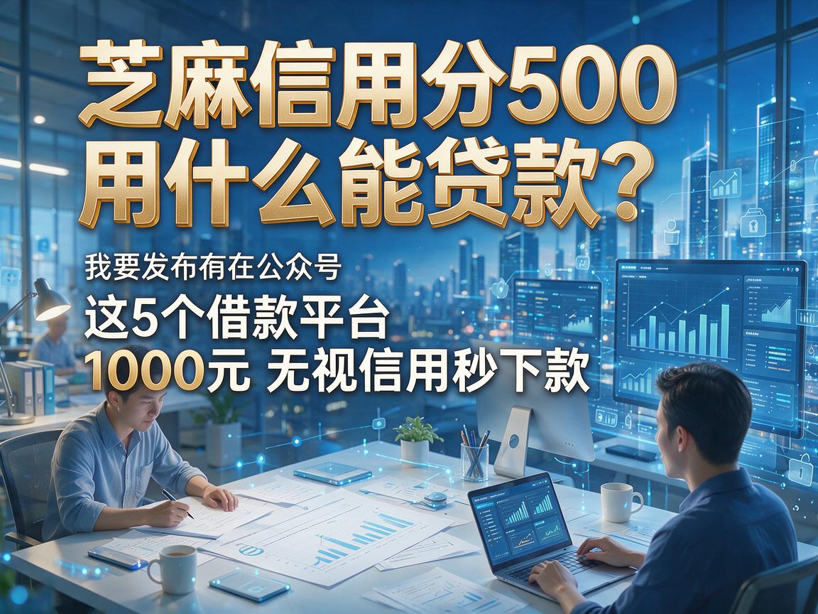 芝麻信用分500用什么能贷款？这5个借款平台1000元无视信用秒下款