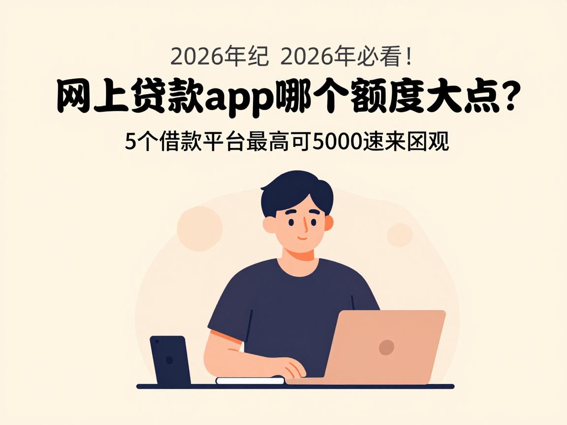 2026年必看！网上贷款app哪个额度大点？这5个借款平台最高可借5000速来围观