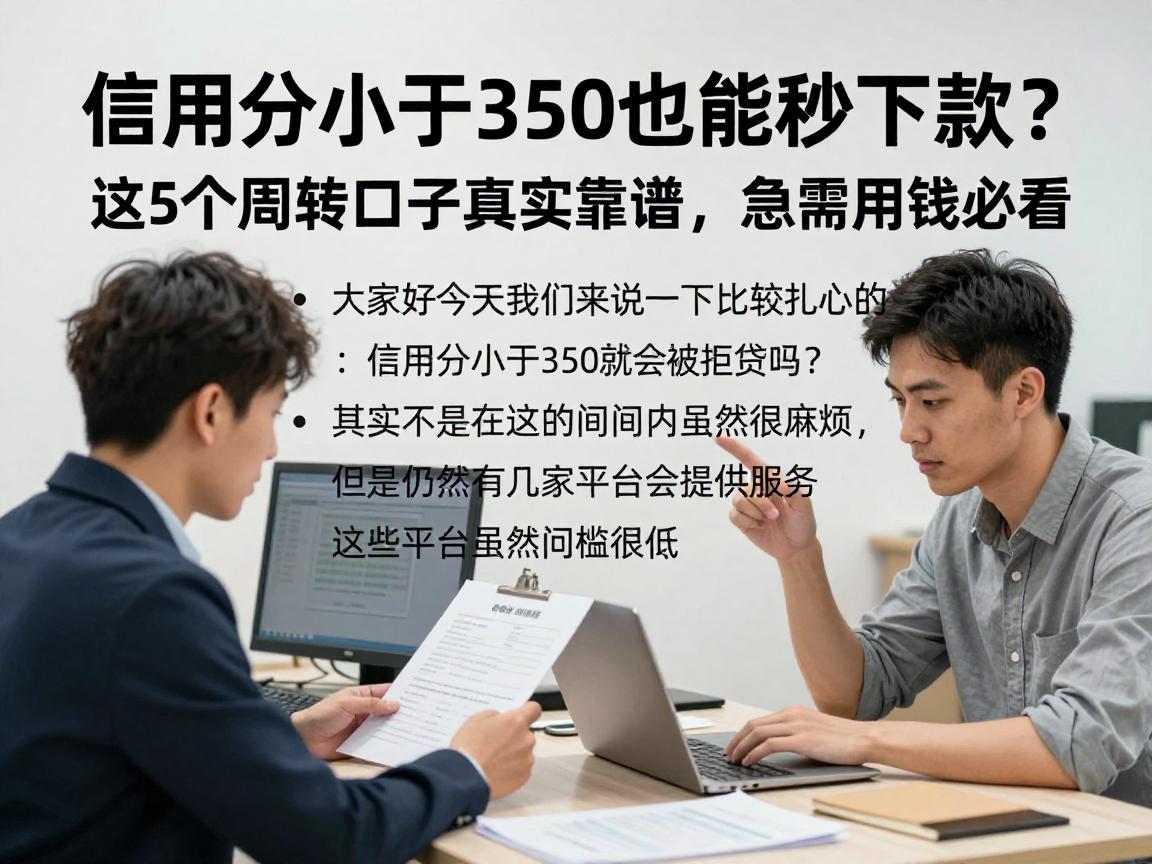 信用分小于350也能秒下款？这5个周转口子真实靠谱，急需用钱必看！