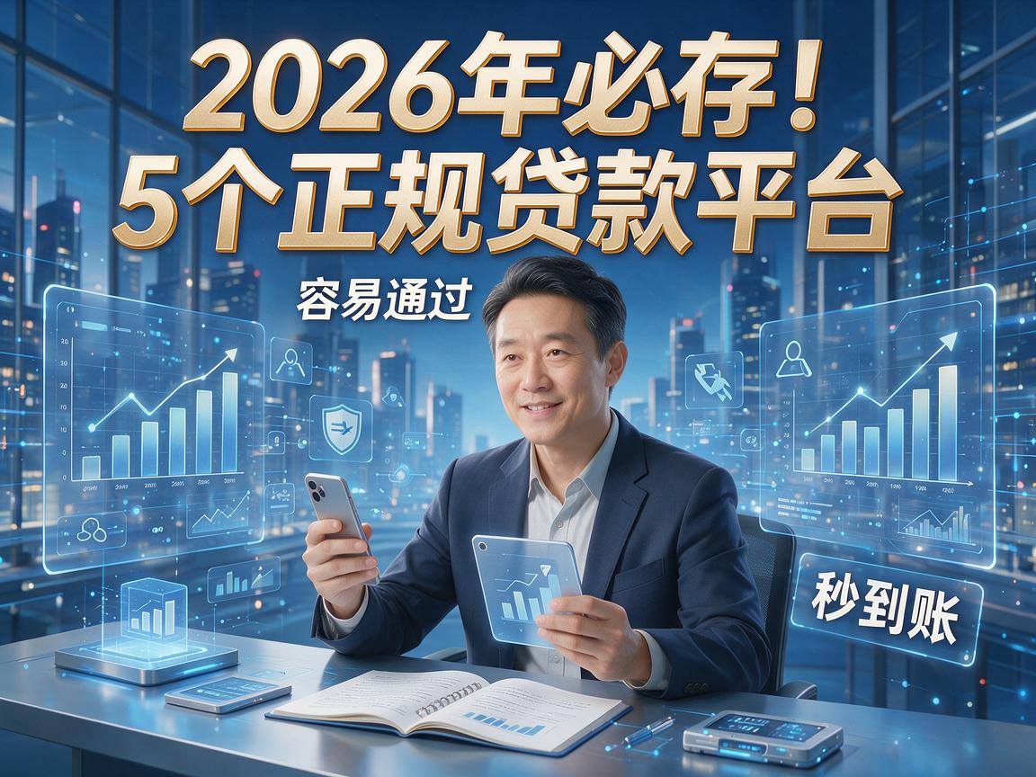2026年必存!5个正规贷款平台,容易通过秒到账!