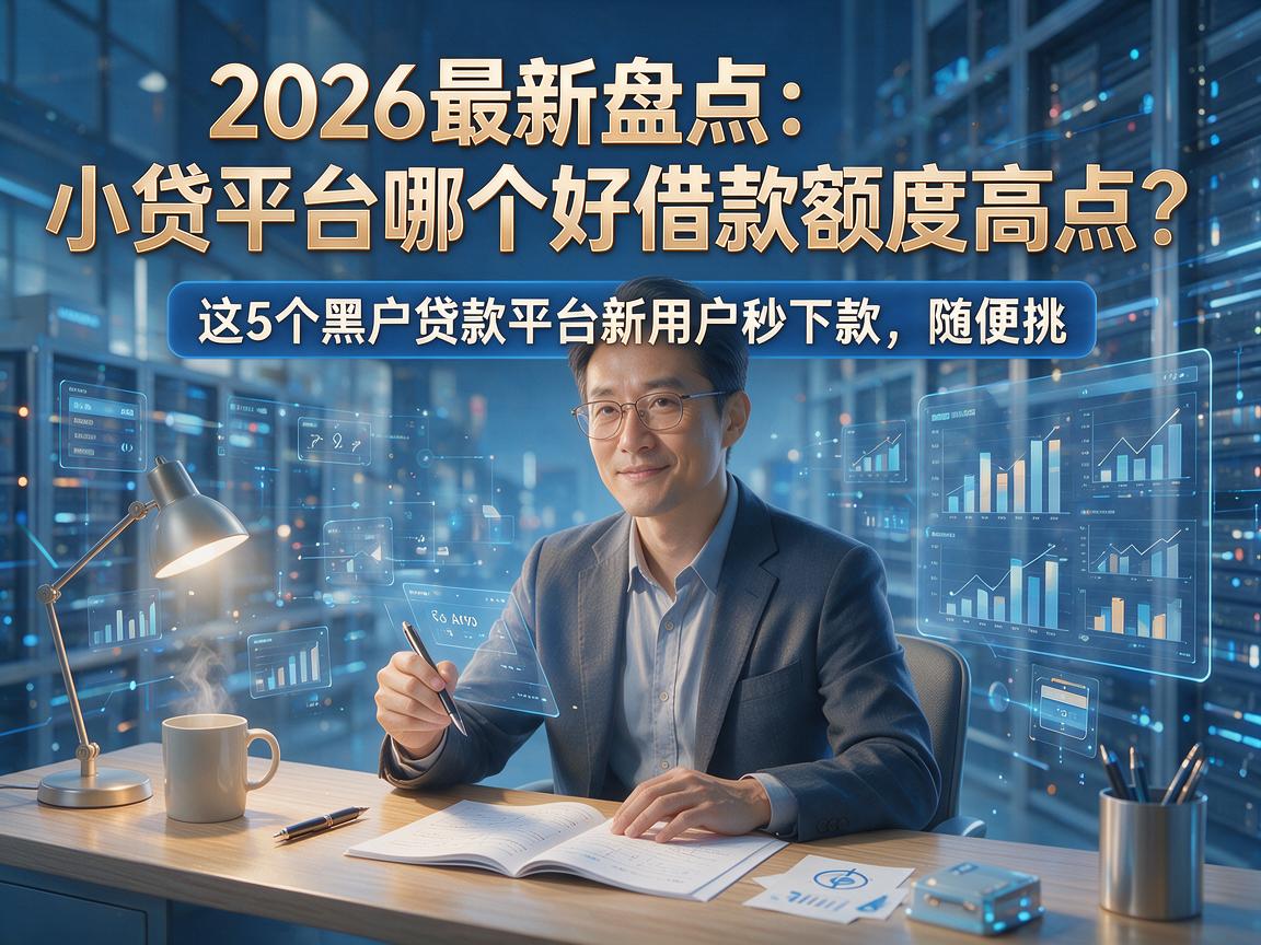 2026最新盘点：小贷平台哪个好借款额度高点？这5个黑户贷款平台新用户秒下款，随便挑！