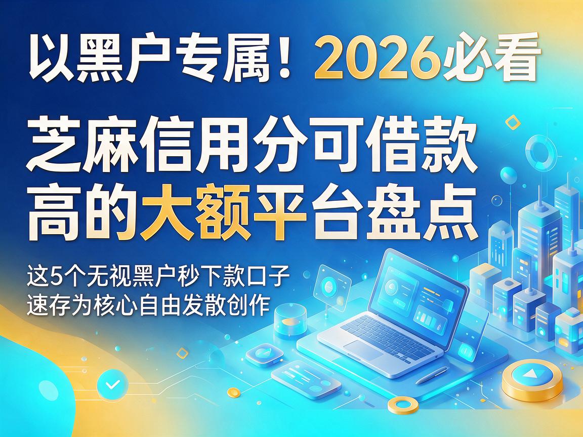 黑户专属!2026必看:芝麻信用分可借款高的大额平台盘点,这5个无视黑户秒下款口子速存