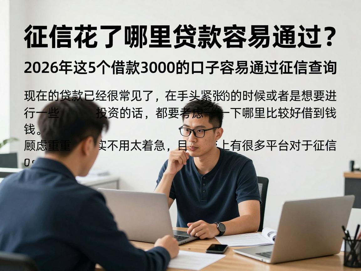 征信花了哪里贷款容易通过？2026年这5个借款3000的口子容易通过征信查询