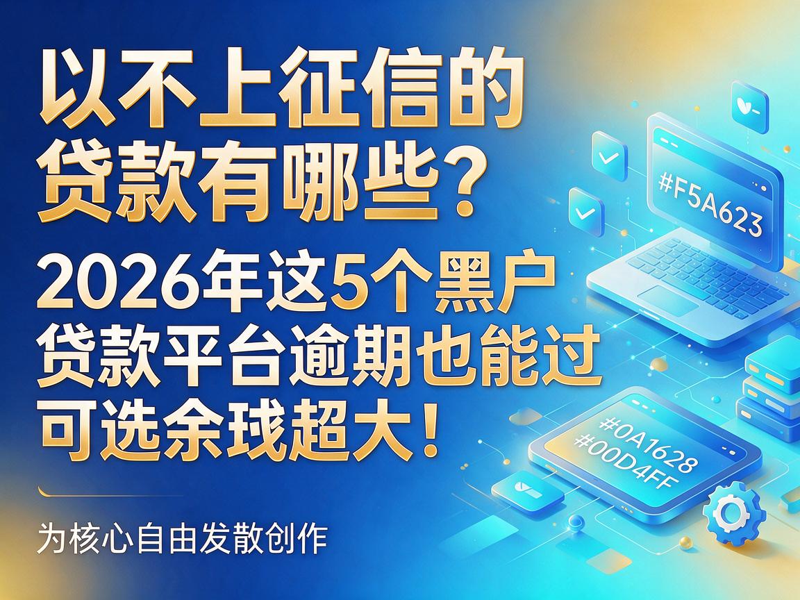 不上征信的贷款有哪些?2026年这5个黑户贷款平台逾期也能过,可选余地超大!