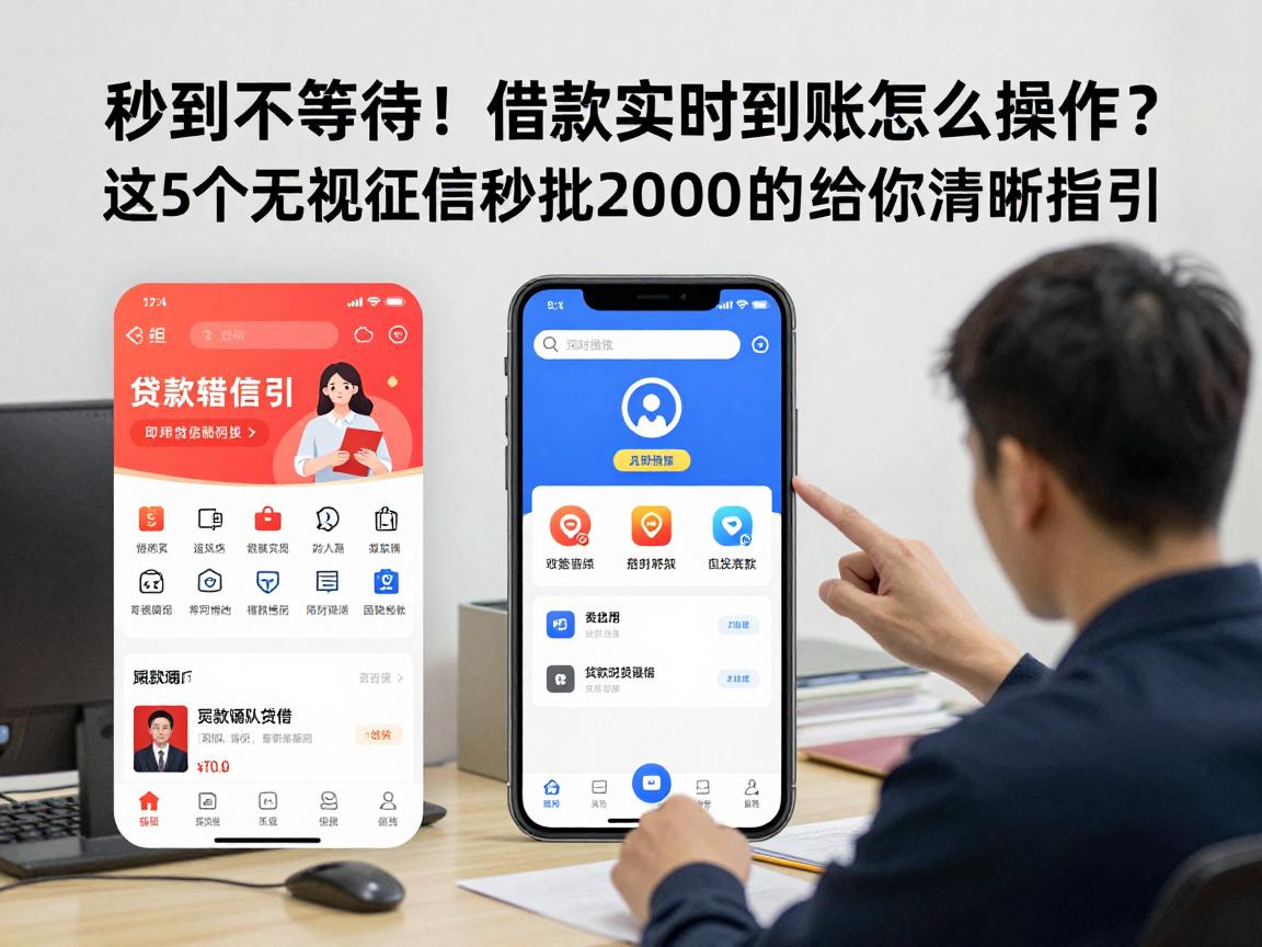 秒到不等待!借款实时到账怎么操作?这5个无视征信秒批2000的APP给你清晰指引