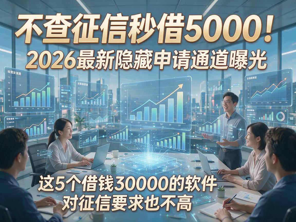 不查征信秒借5000！2026最新隐藏申请通道曝光，这5个借钱30000的软件对征信要求也不高