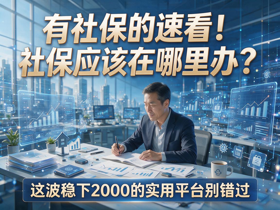有社保的速看！社保应该在哪里办？这波稳下2000的实用平台别错过！