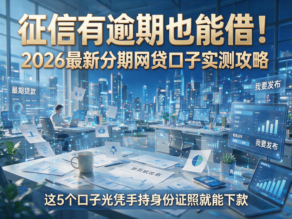 征信有逾期也能借!2026最新分期网贷口子实测攻略,这5个口子光凭手持身份证照就能下款
