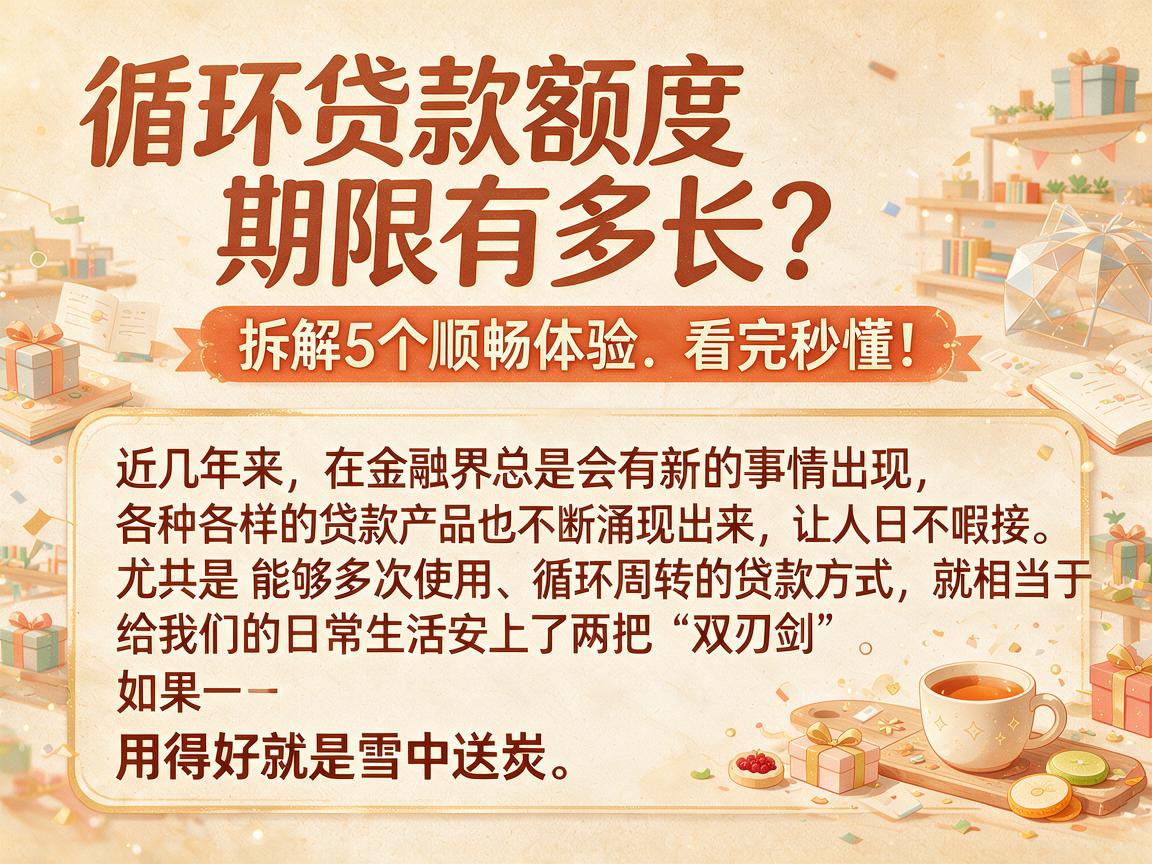 循环贷款额度期限有多长？拆解5个顺畅体验，看完秒懂！